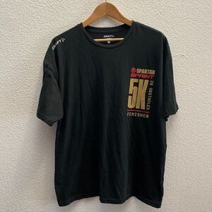 Craft Spartan Sprint 5K 20 Obstacles Finisher Race T-Shirt Men's 2XL Black